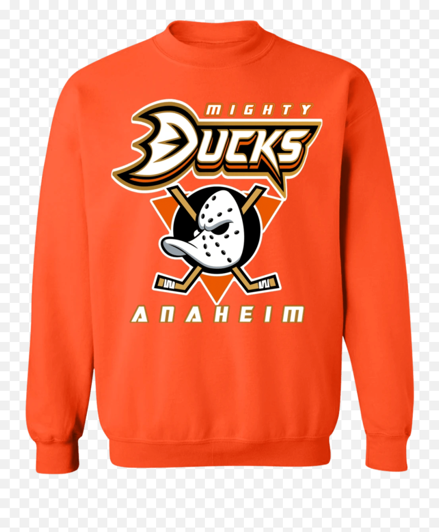 Anaheim Mighty Ducks Orange County Retro Nhl Crewneck Emoji,The Mighty Ducks Logo