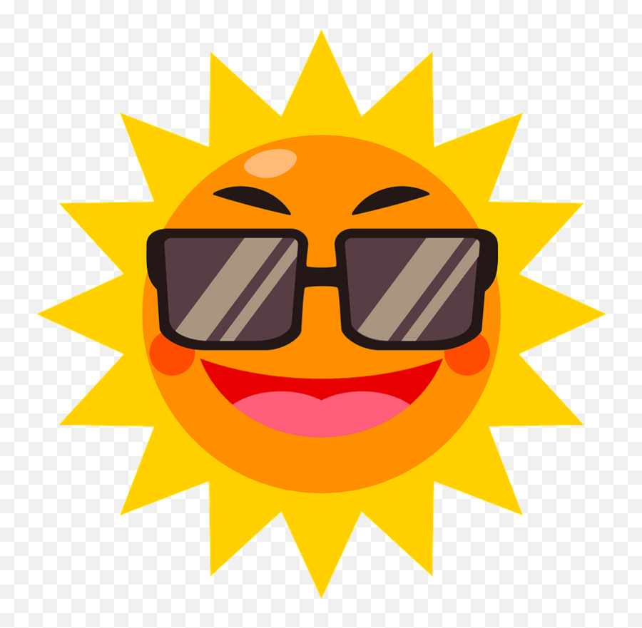 Sun With Sunglasses Clipart Free Download Transparent Png - Happy Emoji,Sunglasses Clipart