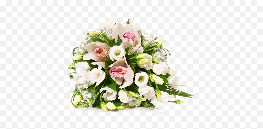 Wedding Flowers - White Flowers Bouquet No Background Floral Emoji,White Flower Png