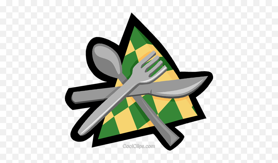 Knife Spoon Fork Napkin Royalty Free Vector Clip Art - Clip Art Emoji,Fork And Knife Clipart