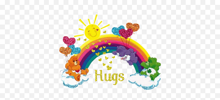 Being Nice Photo Care Bear Hugs Welcome Images Thank You - Rainbow Hugs Emoji,Animated Clipart