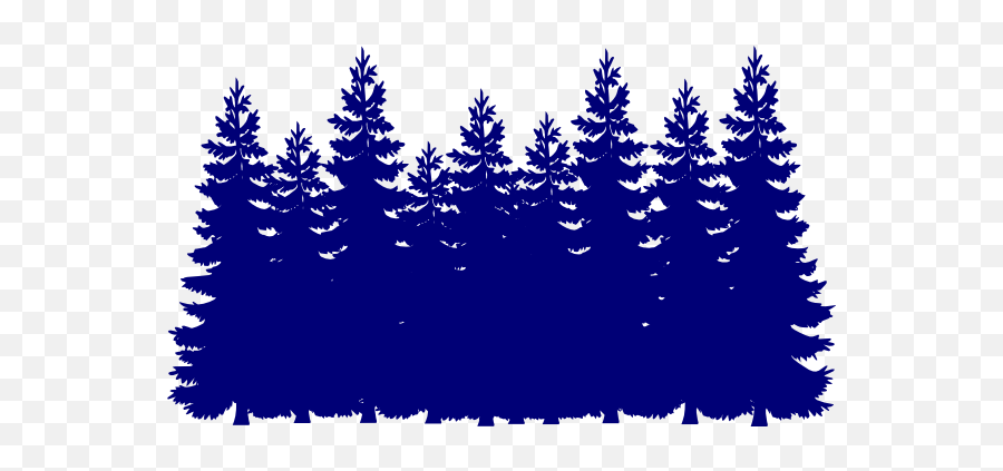 Navy Blue Tree Forest Clip Art At Clker - Blue Spruce Trees Png Emoji,Forest Clipart