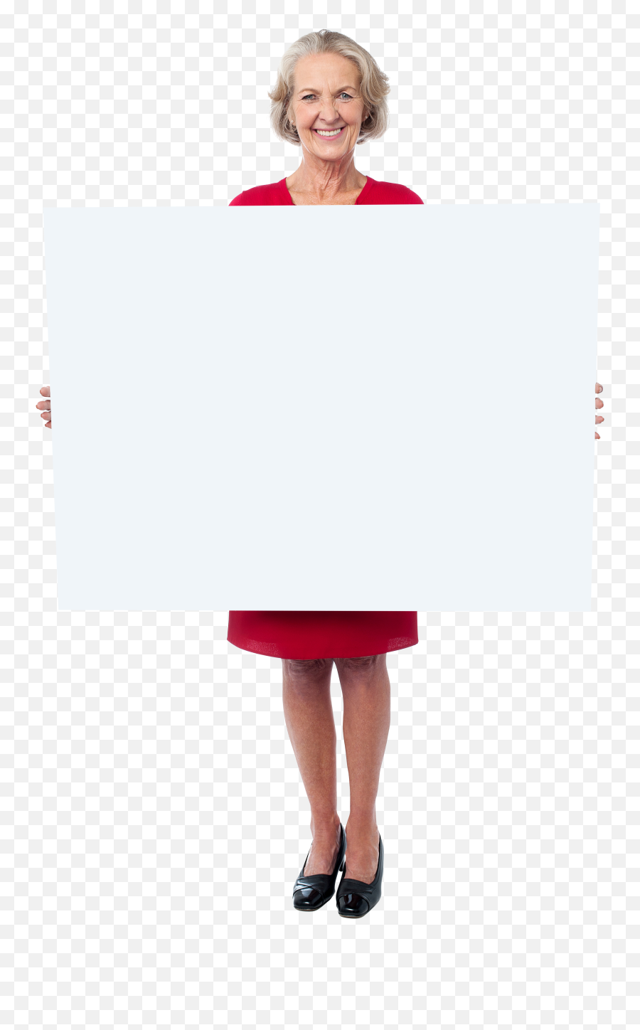 Download Old Women Holding Banner Png - Woman Holding A Sign Woman Holding Sign Transparent Emoji,Woman Transparent Background