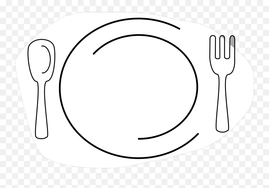 Cartoon Dinner Plate - Clipart Best Food Designs Black And White Emoji,Plate Clipart