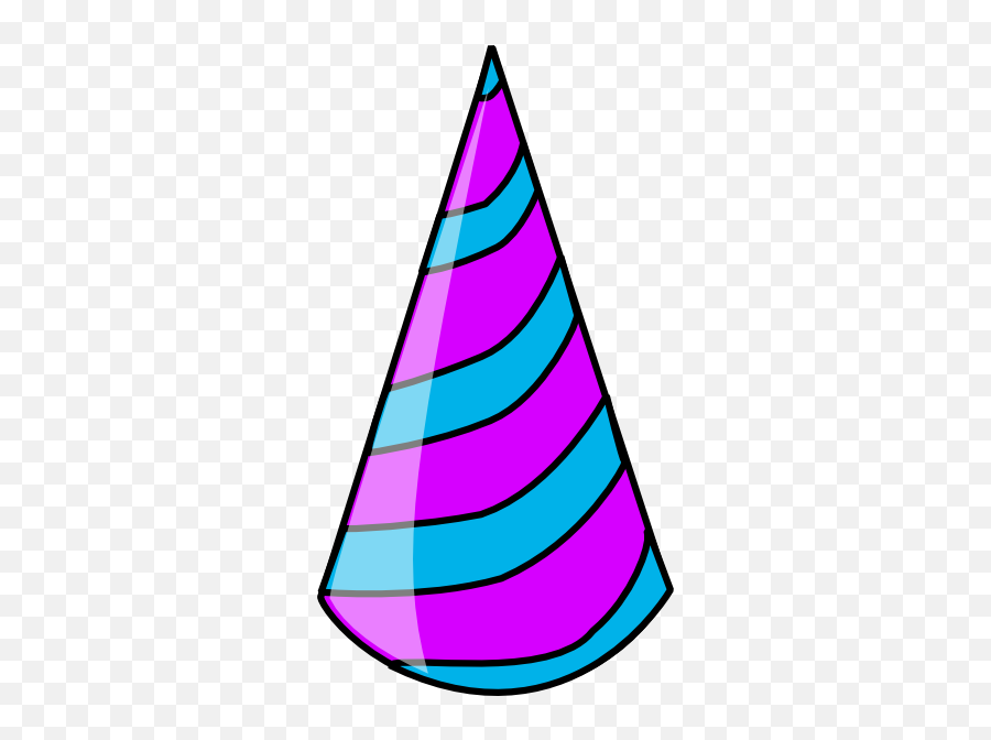 Download Best Birthday Hat Clipart - Party Hat Blue And Purple And Blue Party Hat Emoji,Party Hat Clipart