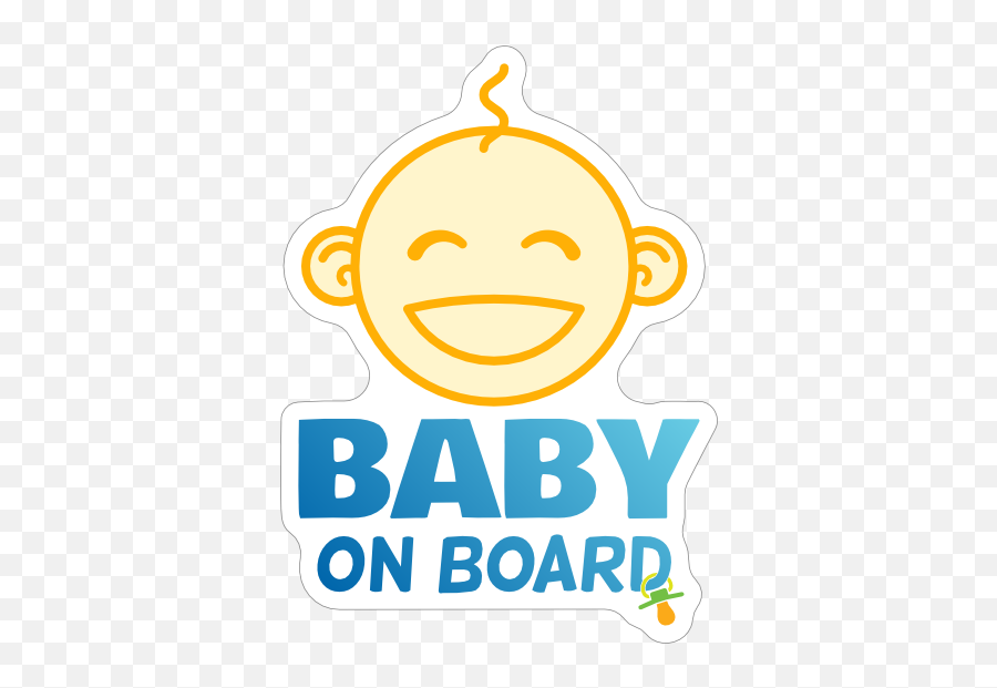 Cute Baby On Board Face Sticker Emoji,Baby Faces Clipart
