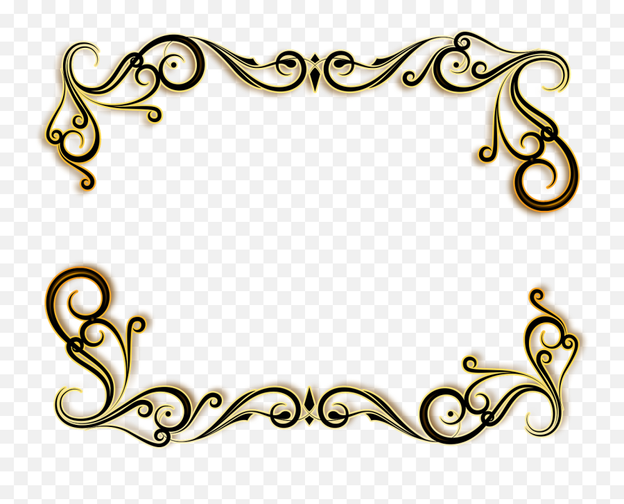 Frames Black Gold - Free Image On Pixabay Emoji,Gold Design Png