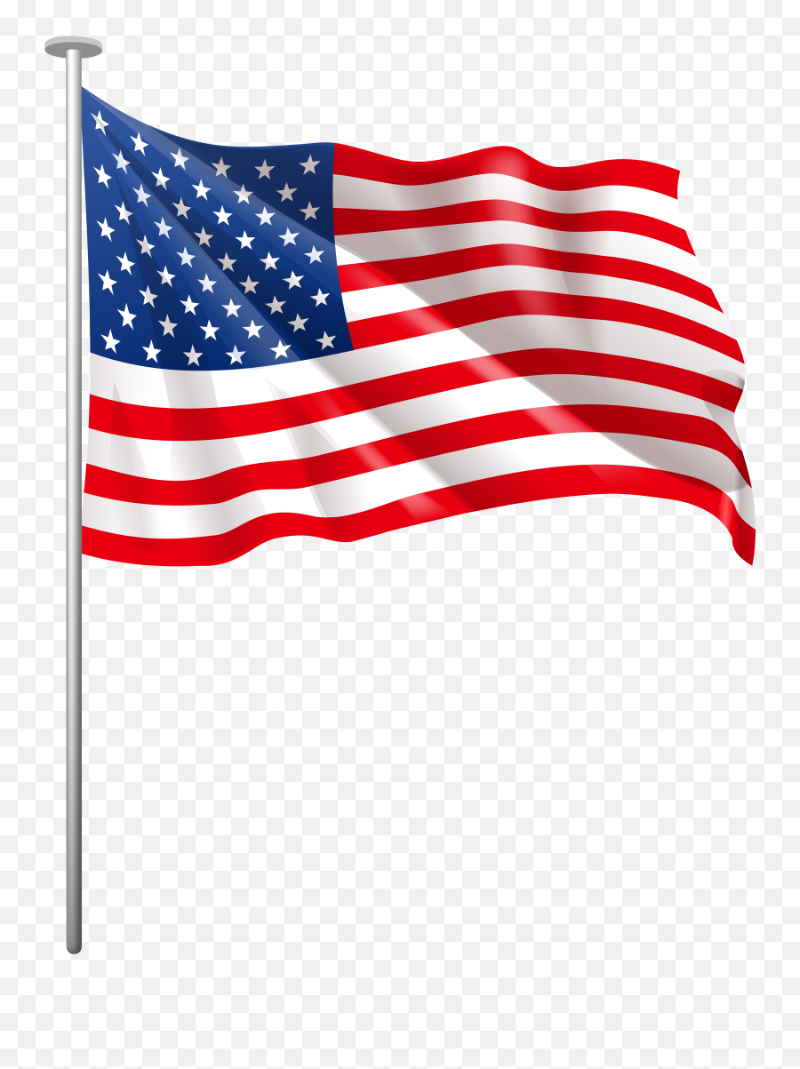 Free American Flag Clipart 6 Clipartcow - Usa Flag Png Emoji,Flag Clipart