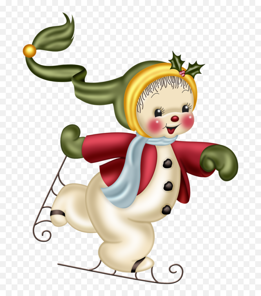 Pin On Clip Artchristmas Snowmen - Bonhomme De Neige En Patins Png Emoji,Snowmen Clipart