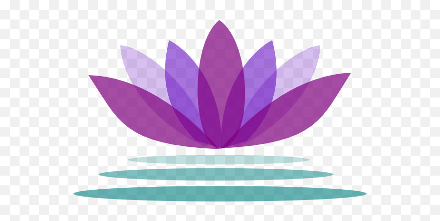Purple Lotus Flower With Water Clip Art - Lotus Flower Png Art Emoji,Lotus Flower Png