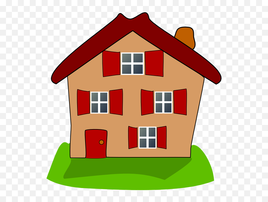 Drawings Of Houses Clipart - House With Windows Clipart Emoji,Houses Clipart