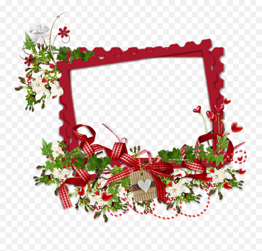 Download Picture Scrapbooking Valentine - Floral Emoji,Christmas Frame Clipart