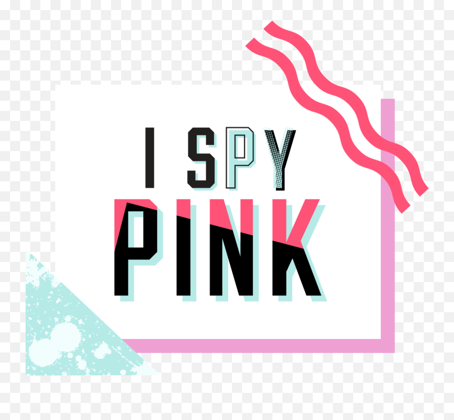 I Spy Pink - Language Emoji,Victorias Secret Logo