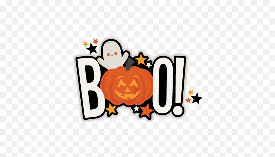 Boo Title Svg Scrapbook Cut File Cute - Cute Printable Halloween Clipart Emoji,Halloween Costume Clipart
