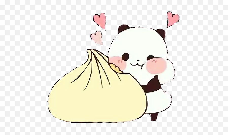 Dumpling Panda Kawaii Freetoedit - Cartoon Transparent Yururin Panda Gif Emoji,Dumpling Clipart