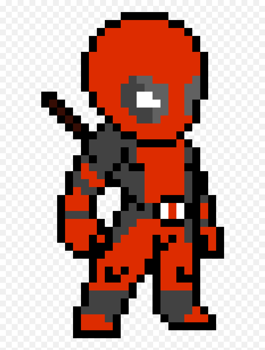 Deadpool - Pixel Art Grid Deadpool Emoji,Hufflepuff Clipart