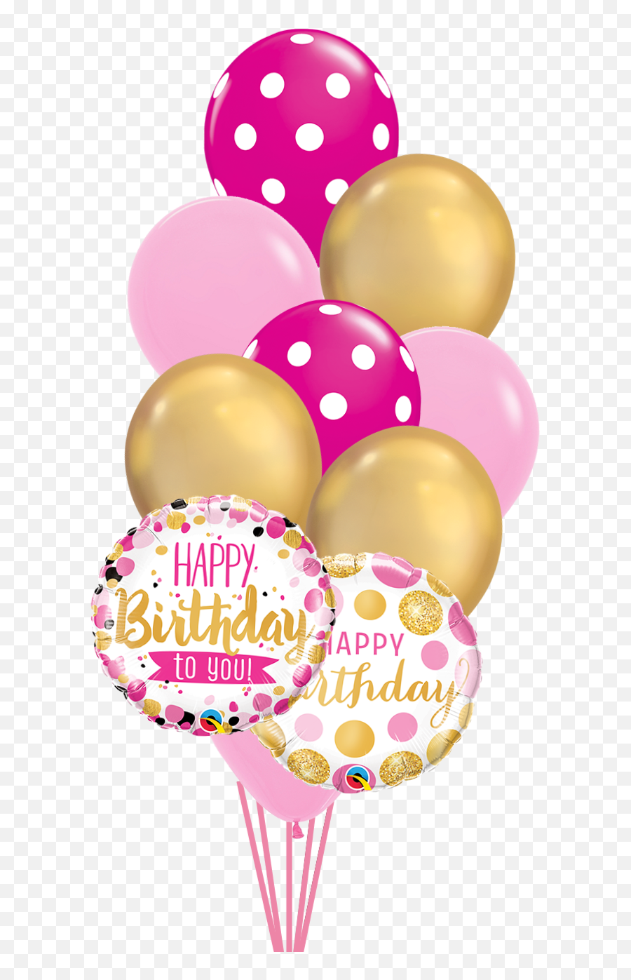 Happy Birthday Pink Balloon - Baloons Pink And Black Emoji,Pink Balloons Png