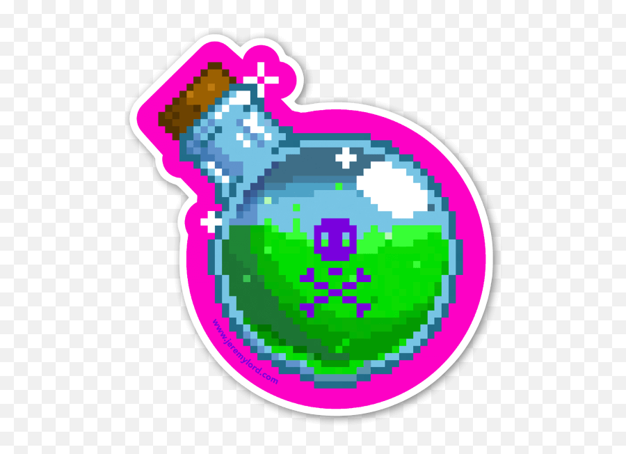 Die Cut Poison Pot U2013 Stickerapp Shop - Jeremy Lord Pixel Art Emoji,Poison Logos