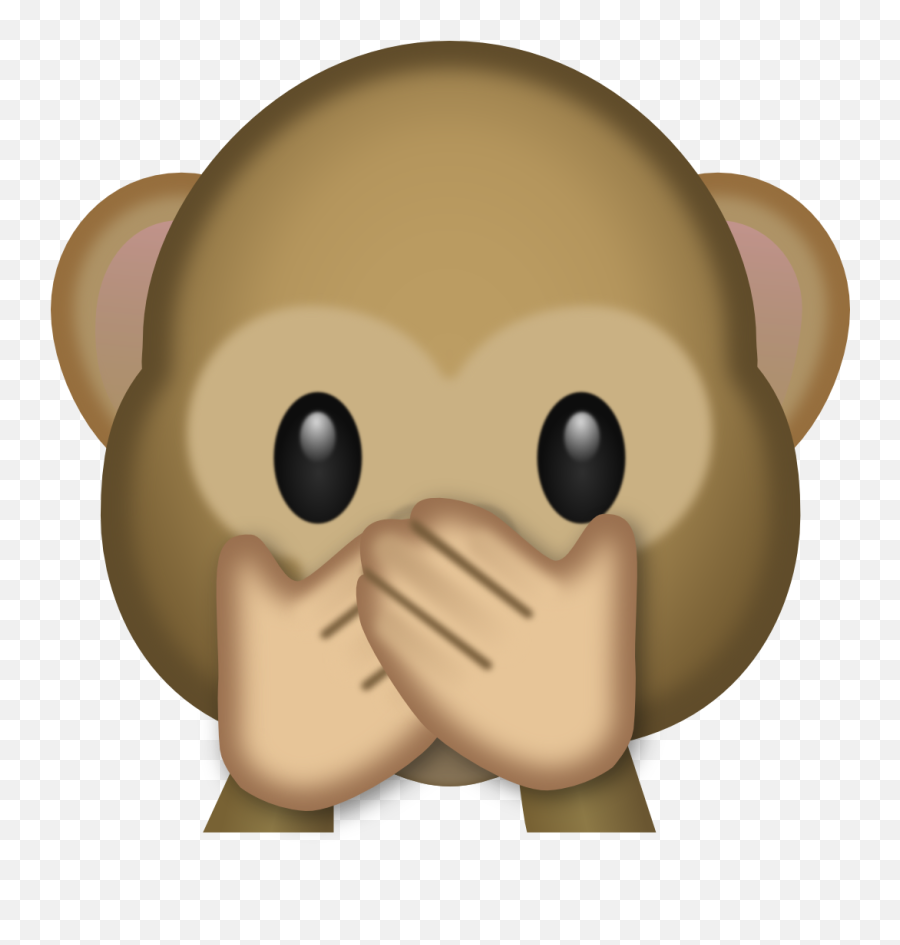 Speak No Evil Monkey Emoji Png - Emoji Monkey,Speak Clipart