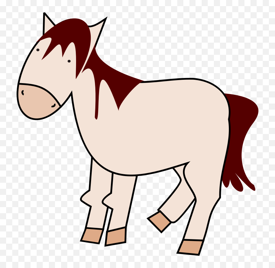 Horse Clipart - Clip Art Bay Cartoon Horse Drawing Png Emoji,Horse Clipart