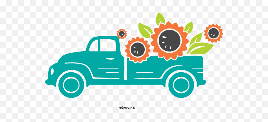Flowers Car Decal Free For Sunflower - Sunflower Clipart Emoji,Avalanche Clipart