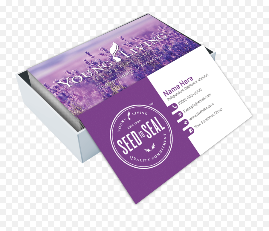 Download Young Living Business Card Design - Business Card Emoji,Facebook Business Card Logo