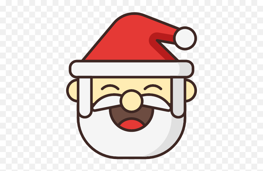 Claus Santa Santa Hat Icon - Joyful Christmas Emoji,Cartoon Santa Hat Transparent