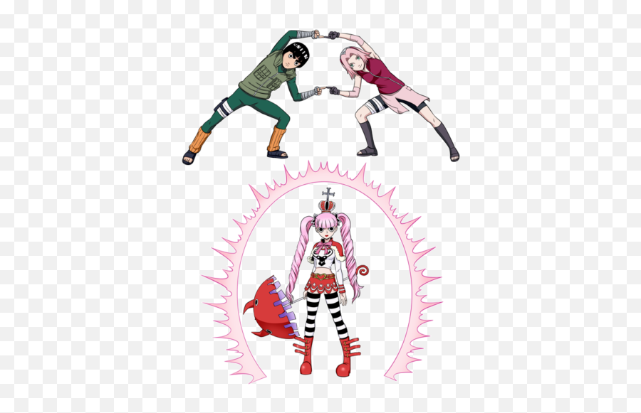 Naruto Shippuden Sakura And Lee And Perona From One Piece Emoji,Rock Lee Transparent