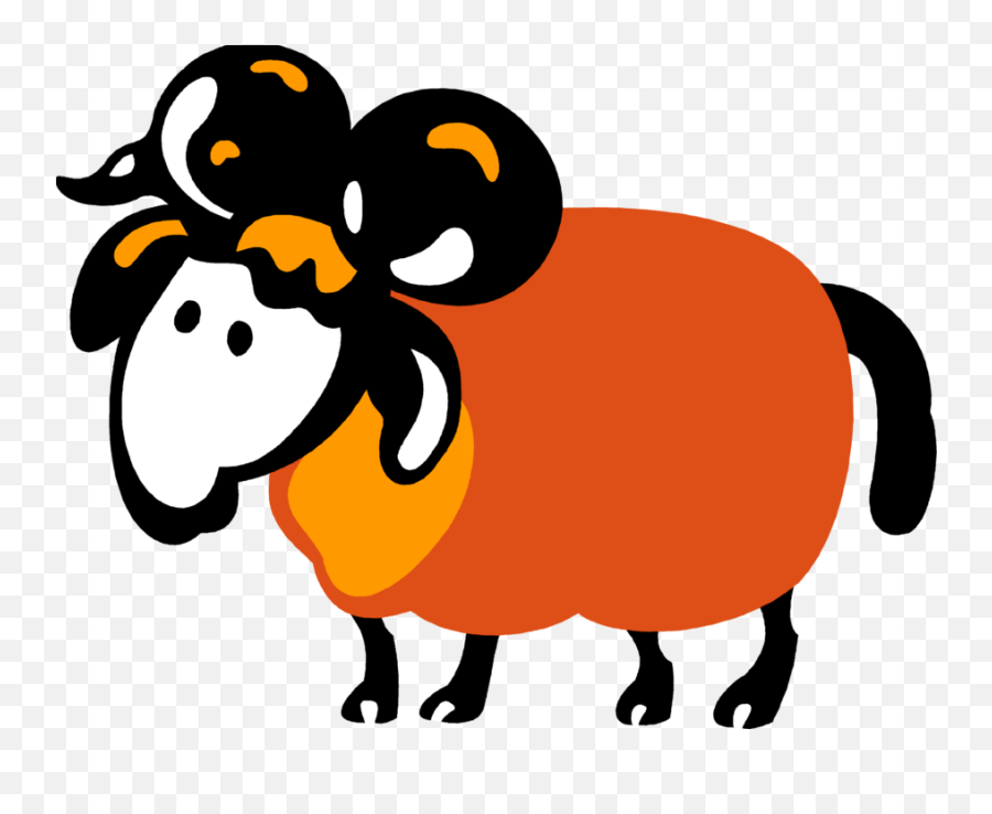 Vector Illustration Of Mountain Goat Ram With Horns Emoji,Goat Horns Png