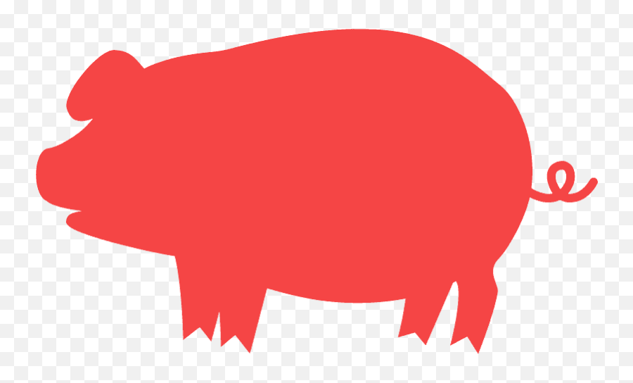 Pig Silhouette - Free Vector Silhouettes Creazilla Emoji,Pig Outline Clipart