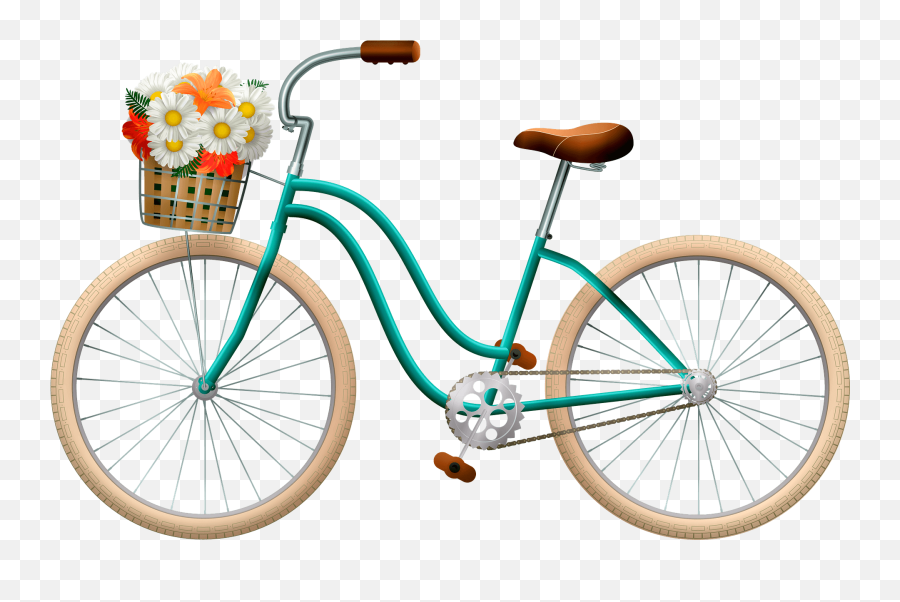 Bicycle With Flowers Clipart Free Download Transparent Png Emoji,Tricycle Clipart