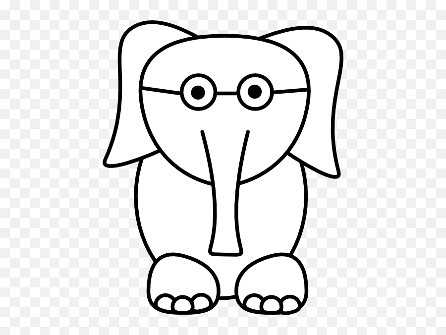White Elephant With Glasses Clip Art At Clkercom - Vector Emoji,White Elephant Clipart