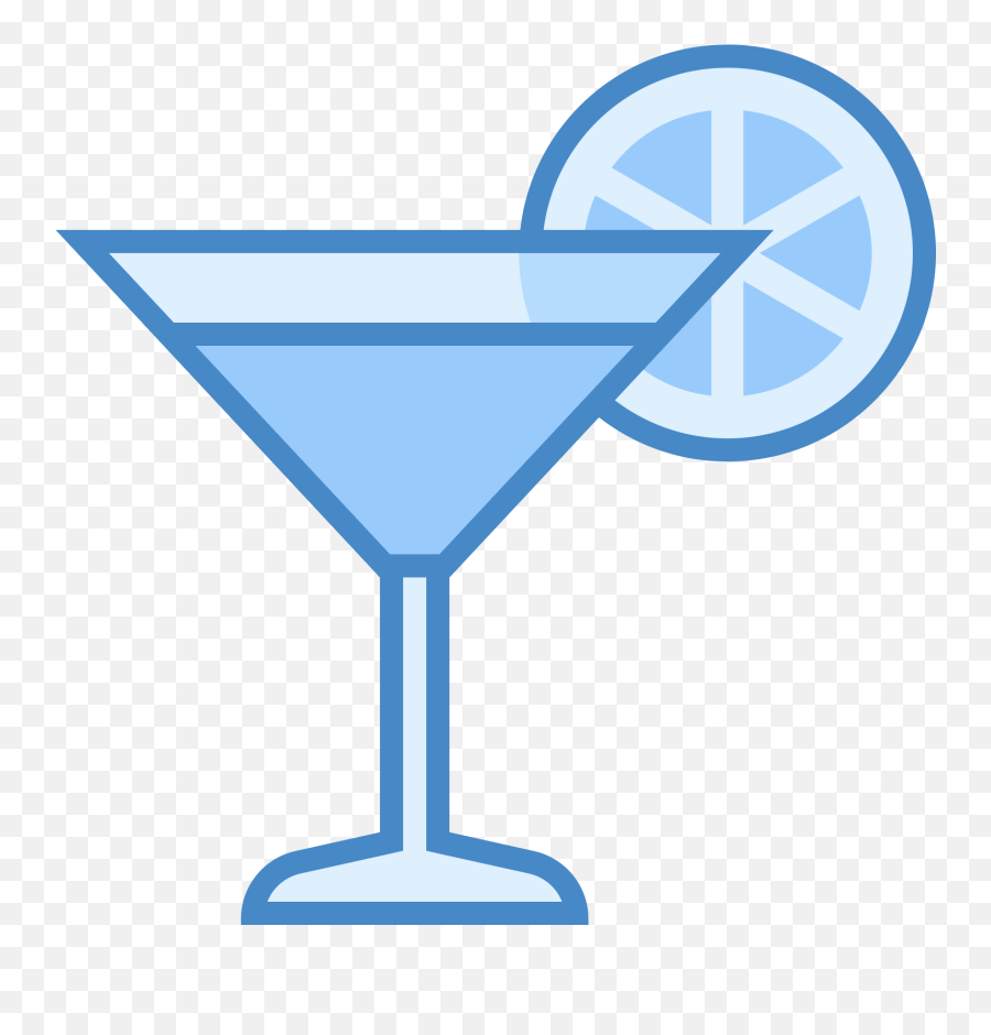 Martini Glass Icon Blue - Cocktail Transparent Cartoon Transparent Cocktail Glass Icon Png Emoji,Martini Glass Clipart