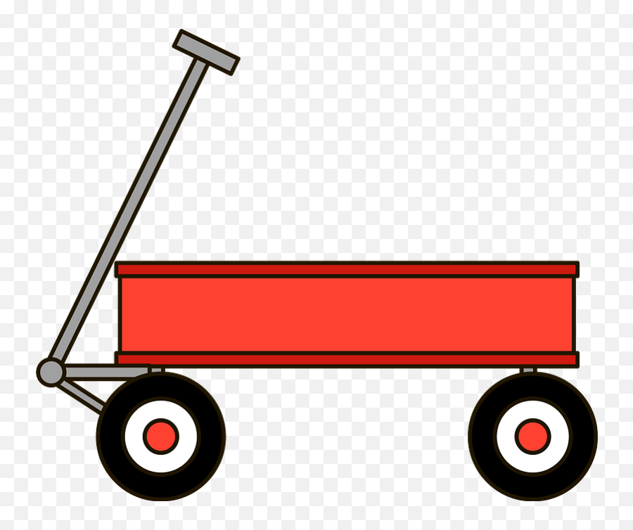 Red Wagon Clipart - Vertical Emoji,Wagon Clipart