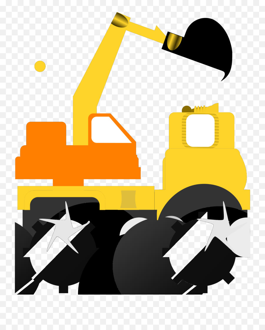 Yellow Svg Vector Bulldozer Orange - Vertical Emoji,Bulldozer Clipart