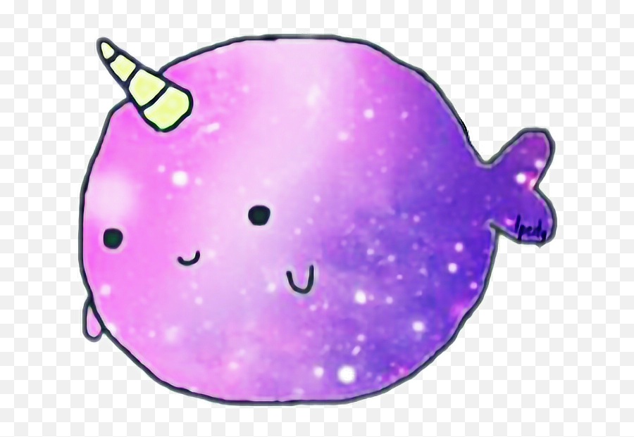 Narwhal Clipart Purple - Cute Kawaii Narwhal Emoji,Narwhal Clipart