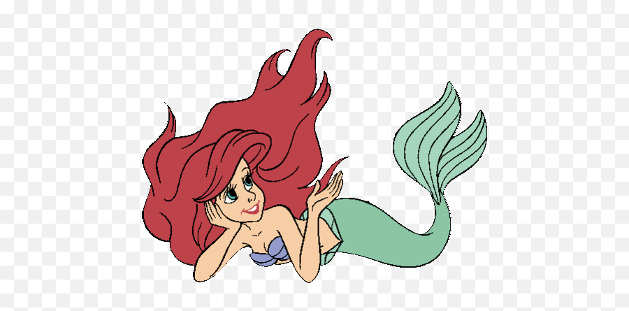 The Little Mermaid Wallpaper Titled The Little Mermaid - Disney Character Lying Down Emoji,Little Mermaid Png