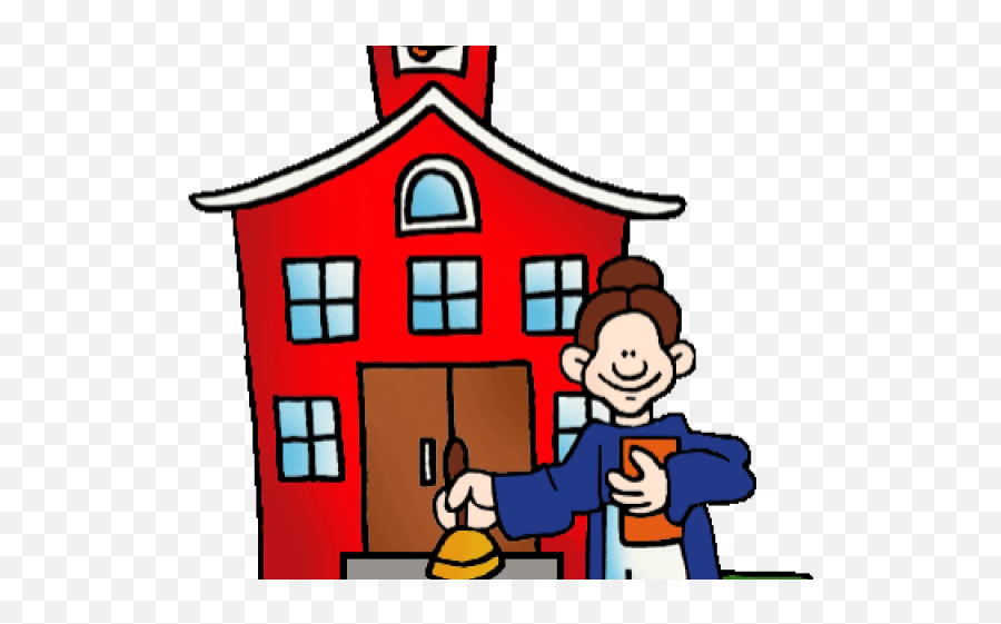 School House Clip Art - Colonial School House Clipart Emoji,School Clipart