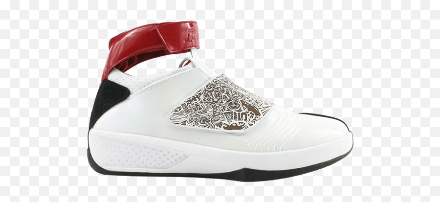 2005 Nike Air Jordan 20 Xx Sz 13 Ds White Varsity Red Laser 310455 - 161 Air Jordans 20 Emoji,Red Laser Png
