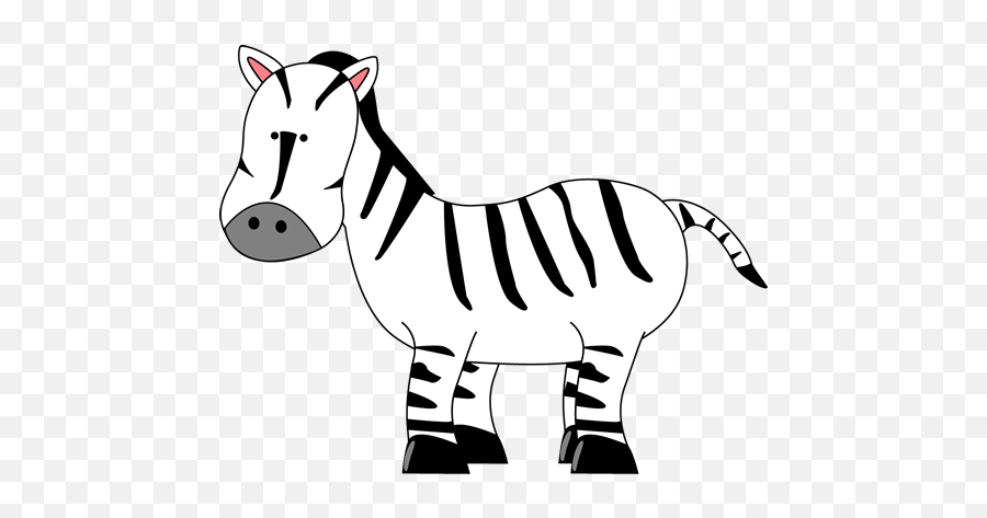Zebra For Letter Z Clip Art - Zebra Cartoon Clipart Black And White Emoji,Zebra Clipart