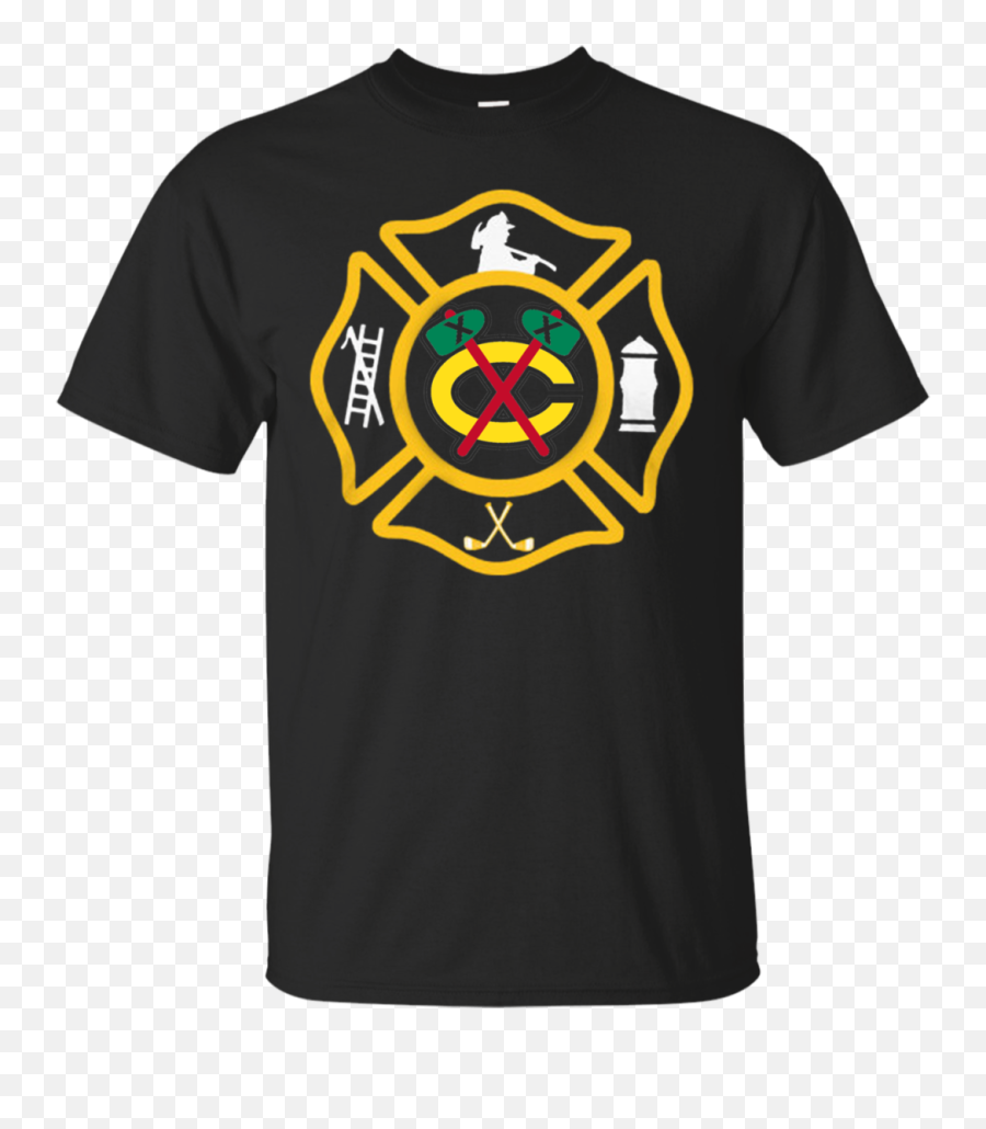 Chicago Blackhawks Firefighter Shirts - Fire Maltese Cross Emoji,Blackhawks Logo
