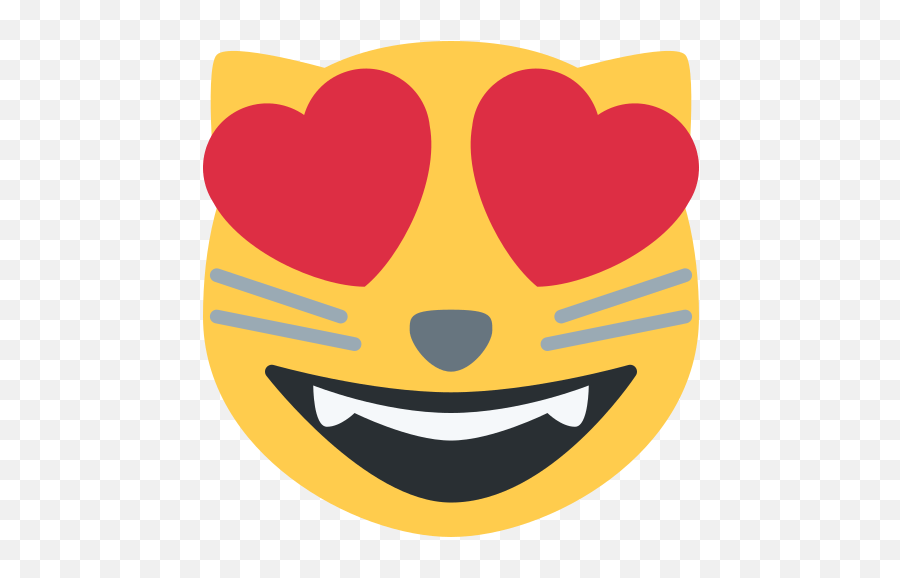 Smiling Cat Face With Heart - Eyes Emoji Meaning And Pictures Smiley Cat Emoji,Love Emoji Png