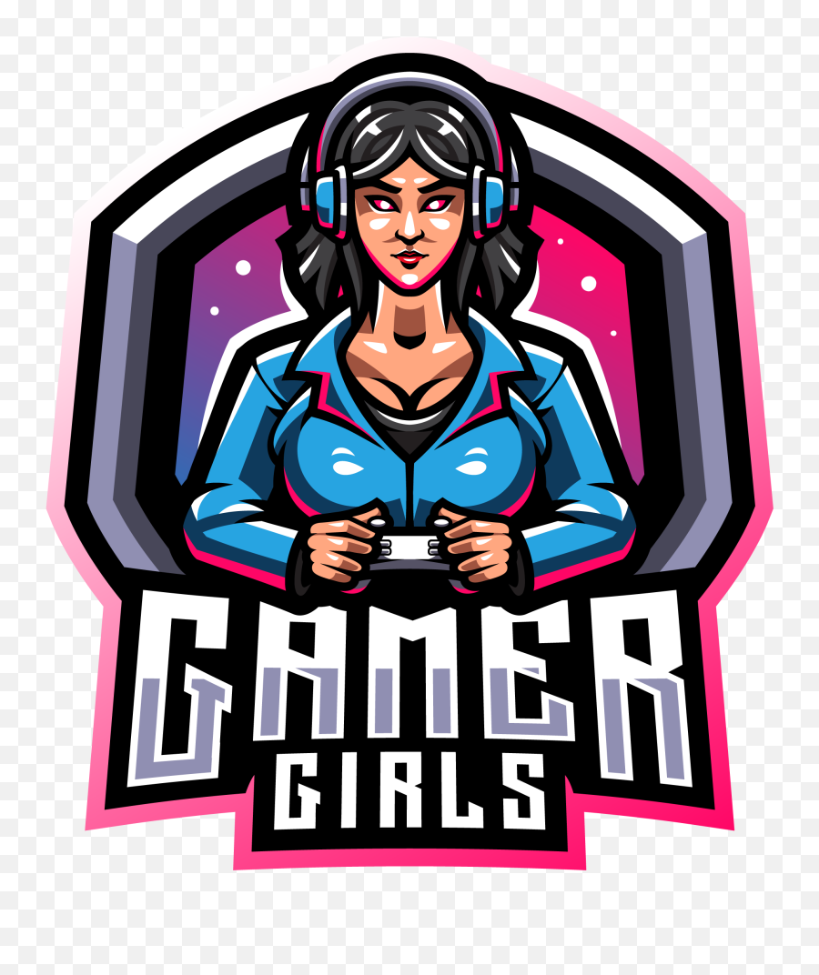 Free Girls Esports Mascot Logo Template U2013 Graphicsfamily - Logo De Gamer Mujer Emoji,Esports Logo Template