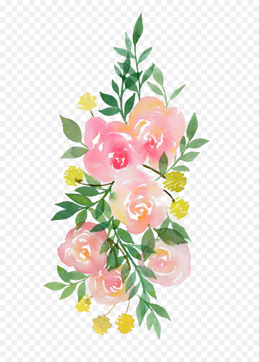 Flower Watercolor Png Pictures Free Download - Free Emoji,Painted Flowers Png