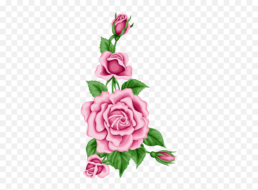 Roses Decoration Png Clipart Image Flower Clipart Digital Emoji,Vintage Rose Png