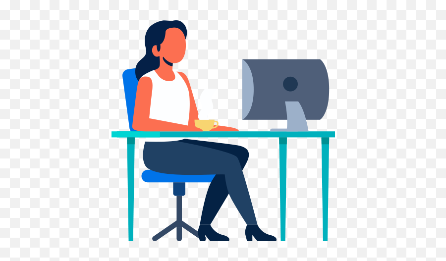 Login And Reg Emoji,Person On Computer Clipart