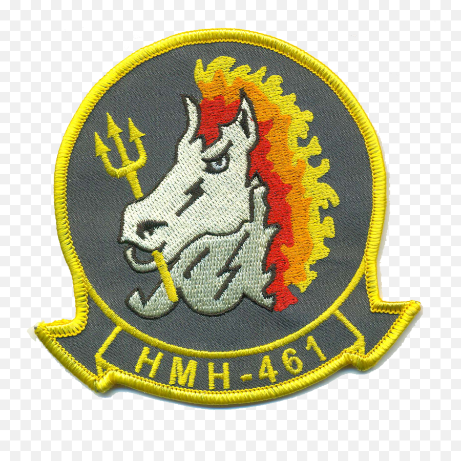 Officially Licensed Usmc Hmh - 461 Iron Horse Squadron Patch Emoji,Iron On Logo Patches