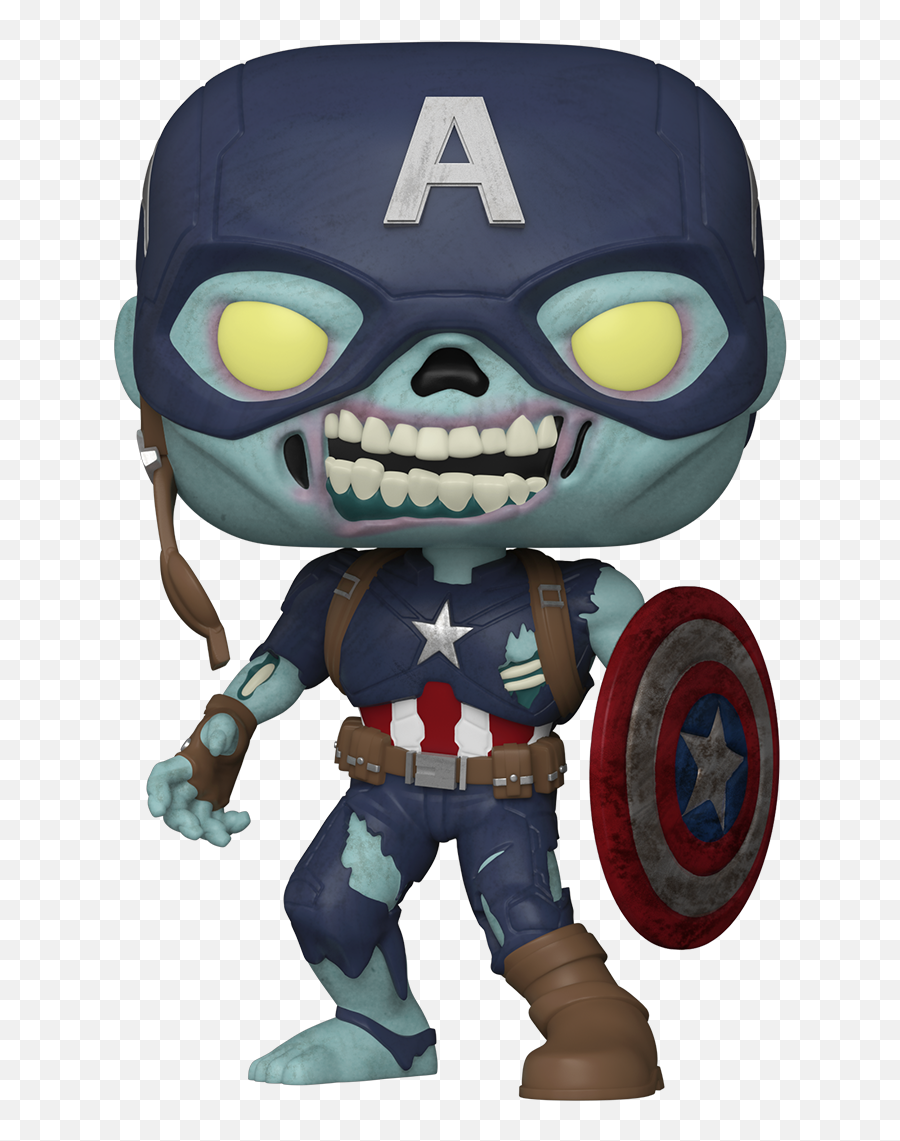 Funko Pop Jumbo What If Zombie Captain America 10 - Inch Vinyl Bobblehead Gamestop Exclusive Gamestop Emoji,Capitan America Logo
