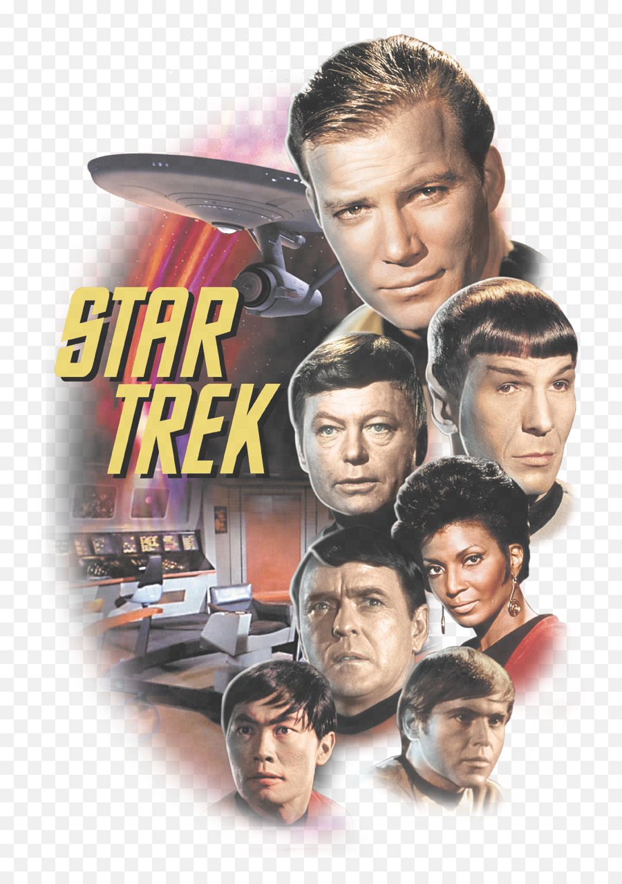Download Star Trek The Classic Crew Menu0027s Ringer T - Shirt Emoji,Star Trek Png
