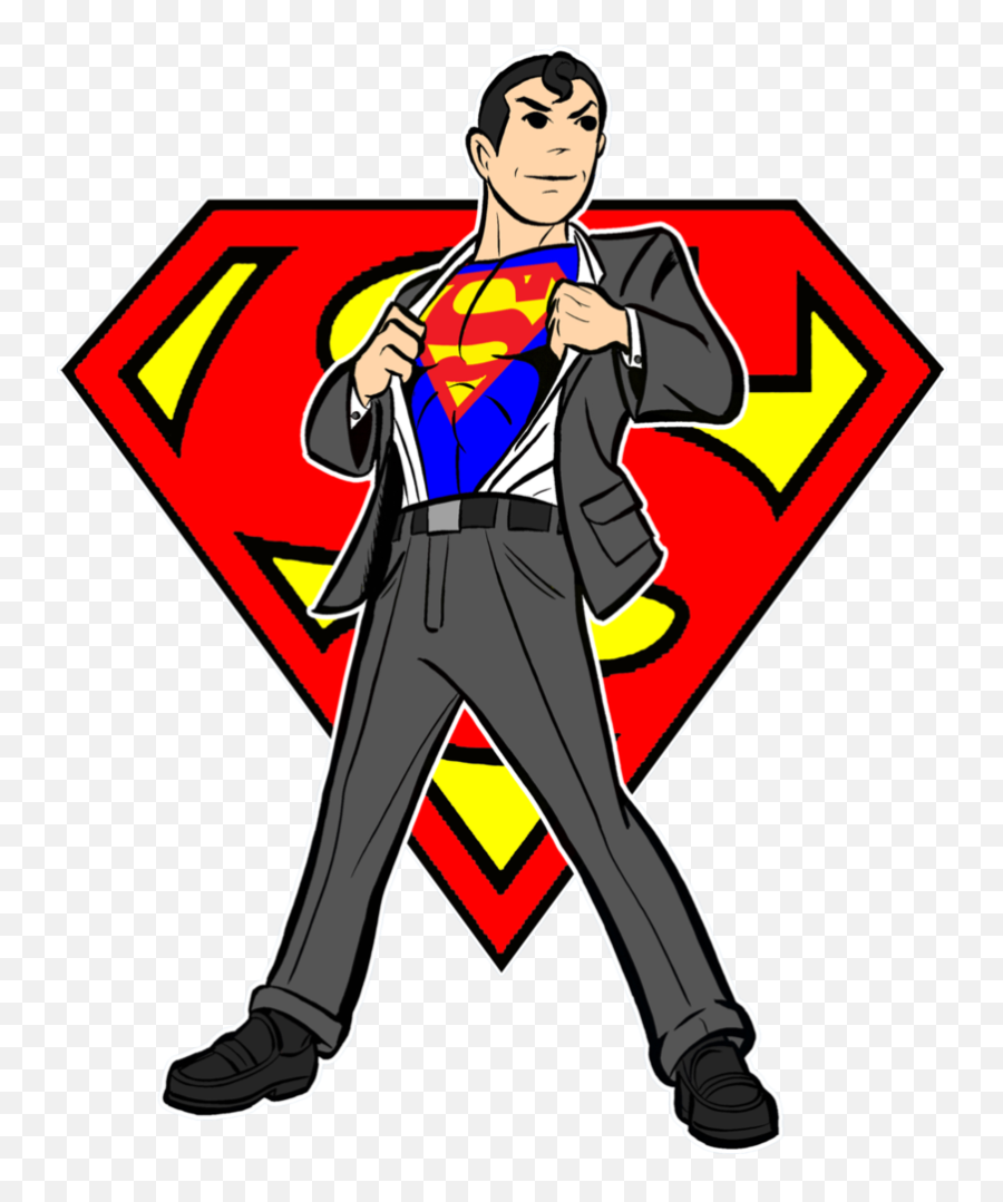 Superman Clipart Png - Clark Kent Clipart Transparent Superman Logo Emoji,Superman Clipart